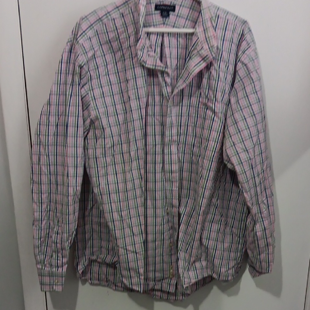 Lands' End Multicolor Plaid Shirt